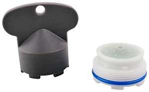 Plumb Pak PP800-219LF Standard Size Faucet Aerator, M24 x 1, Plastic, 1.5 gpm