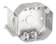 Southwire 54171-JBR-UPC Octagon Bracketed Box, 4 in OAW, 2-1/8 in OAD, 7-Knockout, Steel Housing Material, Silver