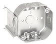 Southwire 54151-JR-UPC Octagon Box, 4 in OAW, 1-1/2 in OAD, 6-Knockout, Steel Housing Material, Silver, Galvanized