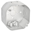 Southwire 54171-R-UPC Octagon Box, 4 in OAW, 2-1/8 in OAD, 7-Knockout, Steel Housing Material, Silver, Galvanized