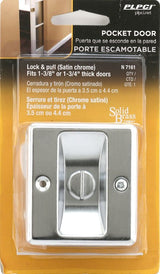 Prime-Line N 7161 Privacy, Brass, Satin Chrome