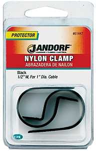 Jandorf 61447 Cable Clamp, 1 in Max Bundle Dia, 1/2 in W, Nylon, Black