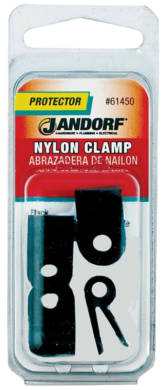 Jandorf 61450 Cable Clamp, 3/16 in Max Bundle Dia, 1/2 in W, Nylon, Black