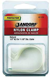 Jandorf 61459 Cable Clamp, 1-1/8 in Max Bundle Dia, 1/2 in W, Nylon, Natural