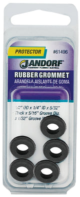 Jandorf 61496 Grommet, Rubber, Black, 5/32 in Thick Panel