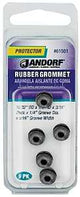 Jandorf 61501 Grommet, 1/8 in ID, 11/32 in OD, Rubber, Black, 3/16 in Thick Panel