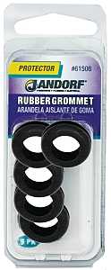 Jandorf 61506 Grommet, 7/16 in ID, 3/4 in OD, Rubber, Black, 1/4 in Thick Panel