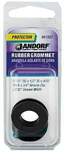 Jandorf 61507 Grommet, 1/2 in ID, 31/32 in OD, Rubber, Black, 9/32 in Thick Panel