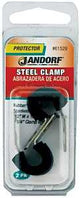 Jandorf 61529 Cushion Clamp, 1/4 in Max Bundle Dia, 1/2 in W, Rubber/Stainless Steel, Black