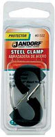 Jandorf 61532 Cushion Clamp, 3/8 in Max Bundle Dia, 1/2 in W, Rubber/Stainless Steel, Black