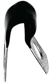 Jandorf 61537 Loom Clamp, 3/16 in Max Bundle Dia, 1/2 in W, Steel/Vinyl, Black