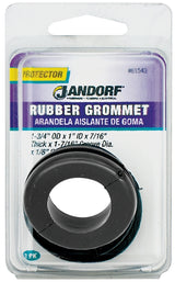 Jandorf 61543 Grommet, 1 in ID, 1-3/4 in OD, Rubber, Black, 7/16 in Thick Panel