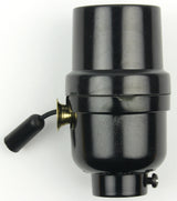 Jandorf 60532 Pull Chain Lamp Socket, 3-Way, 250 V, 250 W, Phenolic Housing Material, Black