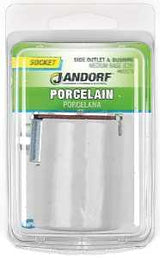 Jandorf 60579 Lamp Socket, 600 V, 660 W, Porcelain Housing Material, White, Medium E26 Base