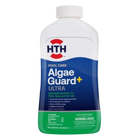 HTH Pool Care Liquid Algae Guard 32 oz, Pack of 4