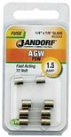 Jandorf 60644 Fast Acting Fuse, 1.5 A, 32 V, 10 kA Interrupt, Glass Body