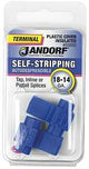 Jandorf 60800 Terminal, 18 to 14 AWG Wire, Plastic Insulation, Blue
