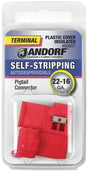 JANDORF 60801 Self Stripping Connector, 22 to 16 AWG Wire, Plastic Insulation, Red