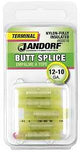 Jandorf 60816 Butt Splice Connector, 12 to 10 AWG Wire, Nylon Insulation, Copper Contact, Yellow