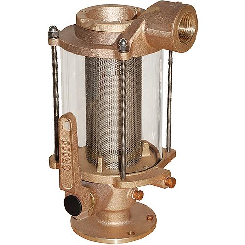 Groco BVS Bronze Ball Valve/Strainer Combo 1″