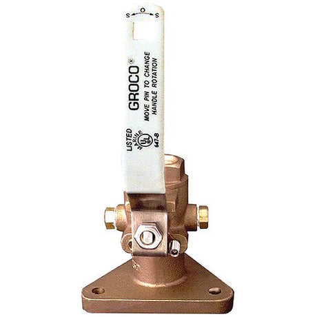 Groco FBV Bronze Full-Flow Tri-Flange Seacock