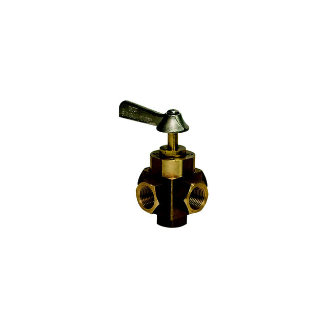 Groco FV-550L Bronze 5-Way Tank Selector Valve 1/2" Full Flow