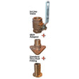 Groco IBV-F Bronze Flanged Adaptor For In-line Ball Valve to Thru-Hull