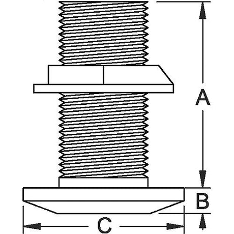 1-1/4" Thru-Hull With Nut