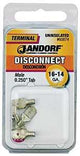Jandorf 60874 Disconnect Terminal, Copper Contact, Tin, 5/PK