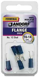 Jandorf 60834 Ring Terminal, 12 to 10 AWG Wire, #10 Stud, Copper Contact