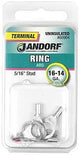 Jandorf 60904 Ring Terminal, 16 to 14 AWG Wire, 5/16 in Stud, Copper Contact
