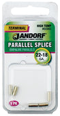 JANDORF 60960 High-Temperature Parallel Splice Connector, 22 to 18 AWG Wire