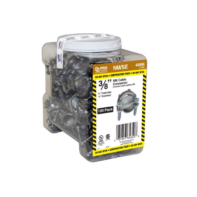 Sigma Engineered Solutions ProConnex NM/SE Clamp Clamp Connector 1/2 in. D 100 pk