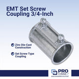 Sigma Engineered Solutions ProConnex 3/4 in. D Die-Cast Zinc Set Screw Coupling For EMT 25 pk