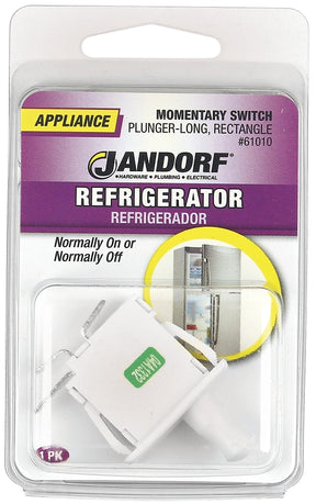 Jandorf 61010 Switch, 12/16 A, 125/250 V, SPST, Tab Terminal, White