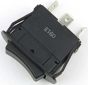 Jandorf 61101 Rocker Switch, 10/16/20/21 A, 125/250 VAC, 14 VDC, SPDT, Tab Terminal