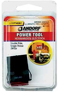 Jandorf 61125 Rocker Switch, 15/20 A, 125/250 V, DPST, Tab Terminal, Black/Red