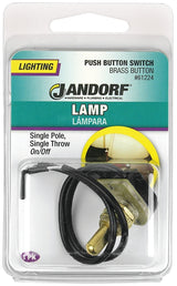 Jandorf 61224 Switch, 3/6 A, 125/250 VAC, SPST, Lead Wire Terminal, Black