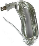 Jandorf 60133 Lamp Cord with Polarized Plug, Silver Sheath