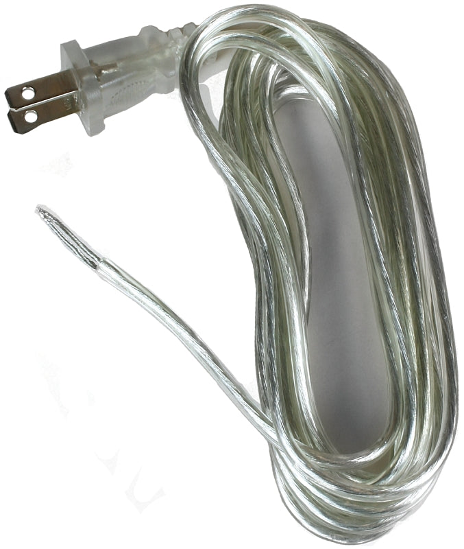 Jandorf 60133 Lamp Cord with Polarized Plug, Silver Sheath