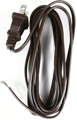 Jandorf 60135 Lamp Cord with Polarized Plug, Brown Sheath