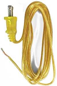 Jandorf 60136 Lamp Cord with Polarized Plug, Gold Sheath