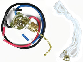 Jandorf 60305 Pull Chain Switch, 4 in L x 3 in W x 1 in H Dimensions, 250 V, 3 A, Brass