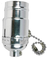 Jandorf 60405 Pull Chain Lamp Socket, 3-Way, 250 V, 250 W, Nickel Housing Material