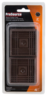 ProSource FE-S711-PS Caster Furniture Glide, Rubber, Brown, Brown, 2-1/2 x 2-1/2 x 15/32 in Dimensions