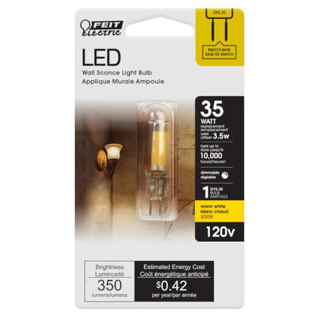 Feit Electric GY6.35/LED/CAN LED Lamp, Specialty, 20 W Equivalent, GY6.35 Lamp Base, Warm White Light, 3000 K Color Temp