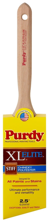 Purdy 152525 Trim Brush, Natural Hardwood Handle, 2-1/2 in W, Nylon/Polyester Bristle, Fluted Handle