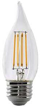 Feit Electric BPEFC60/950CA/FIL Filament LED Bulb, Decorative, BA10 Lamp, 60 W Equivalent, E26 Medium Lamp Base, Clear