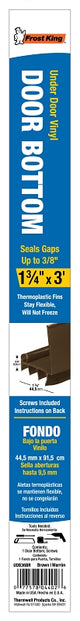Frost King UDB36BR Door Bottom, 36 in L, 1-3/4 in W, Thermoplastic