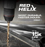 Milwaukee RED HELIX Series 48-89-2370 Drill Bit Set, 15-Piece, Steel